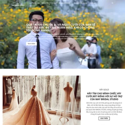 THIẾT KẾ WEBSITE STUDIO ẢNH CƯỚI HÚT KHÁCH HÀNG