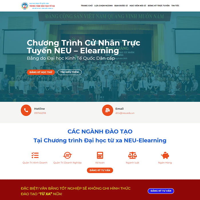 Thiết kế website trường đại học uy tín