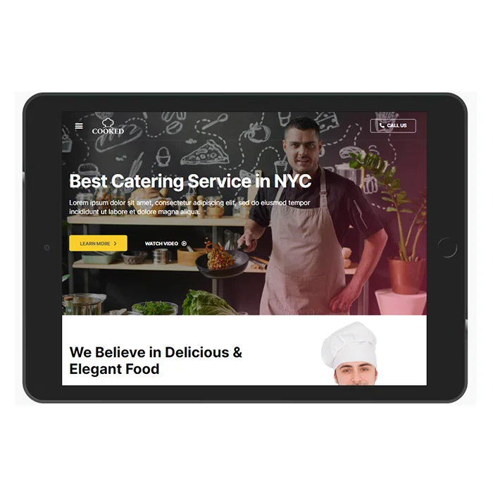 Website dịch vụ ẩm thực, nhà hàng