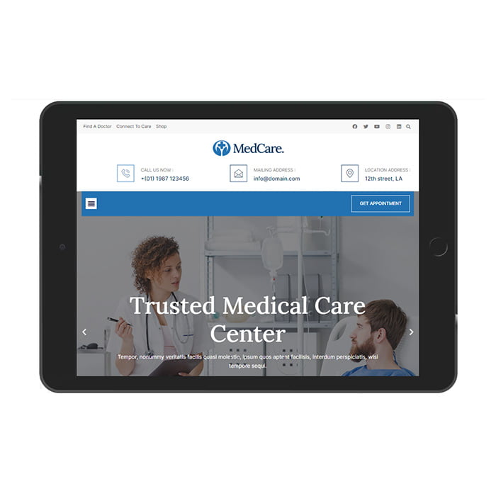 Website dịch vụ chăm sóc sức khỏe