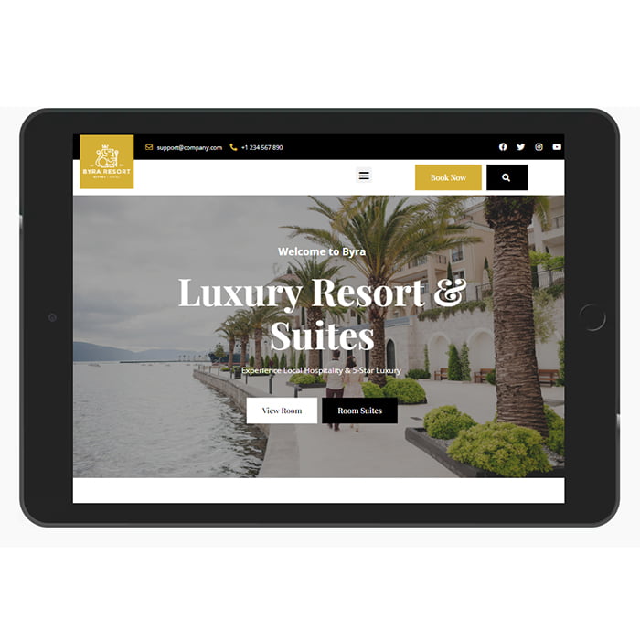 Website dịch vụ khách sạn - resort
