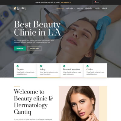 Website dịch vụ thẩm mỹ viện chuẩn SEO