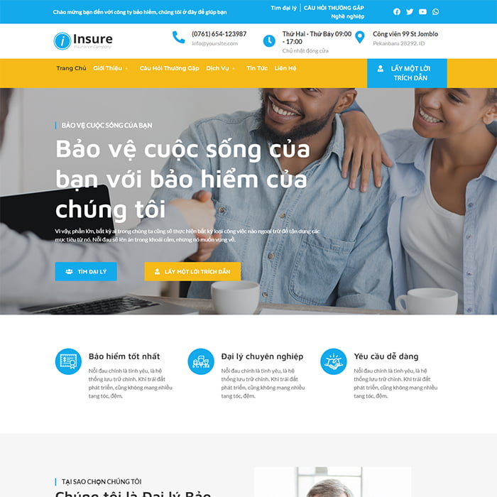 Website giới thiệu công ty bảo hiểm