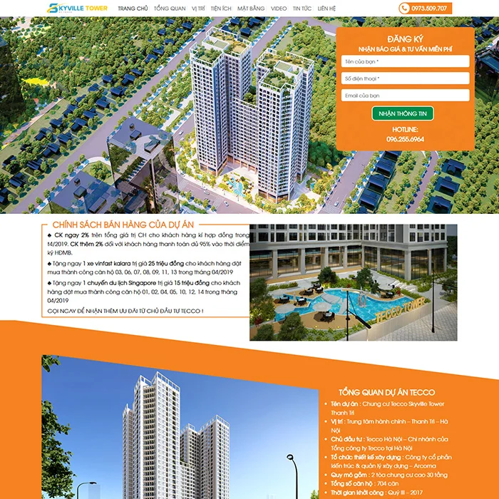 Web giới thiệu dự án bất động sản