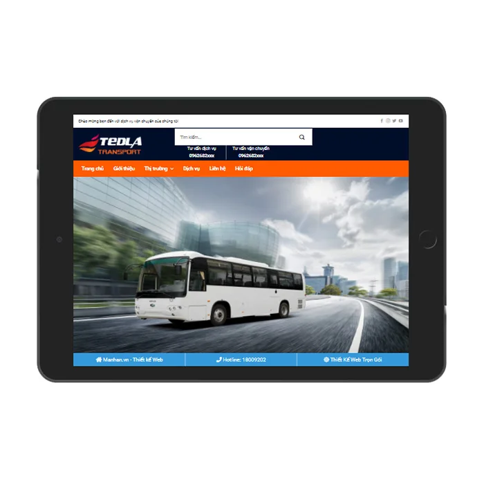Xây dựng mẫu website vận chuyển