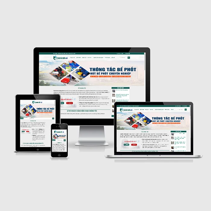 Mẫu website công ty vệ sinh môi trường