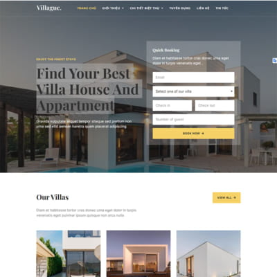 Mẫu website dịch vụ bất động sản uy tín