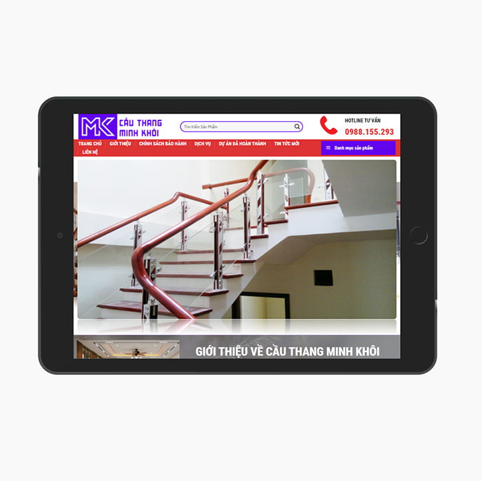 Mẫu website dịch vụ cầu thang