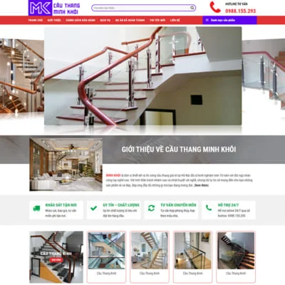 Mẫu website dịch vụ cầu thang