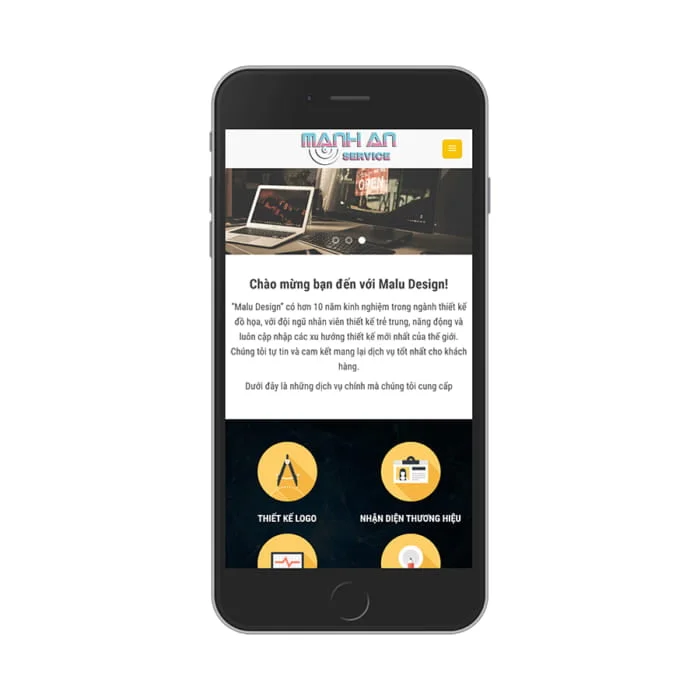 Mẫu website dịch vụ nhận diện thương hiệu