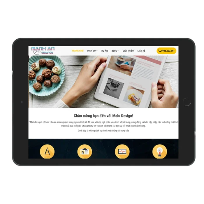 Mẫu website dịch vụ nhận diện thương hiệu