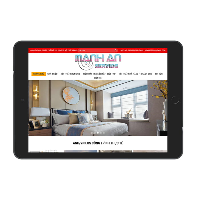 Mẫu website giới thiệu công ty nội thất