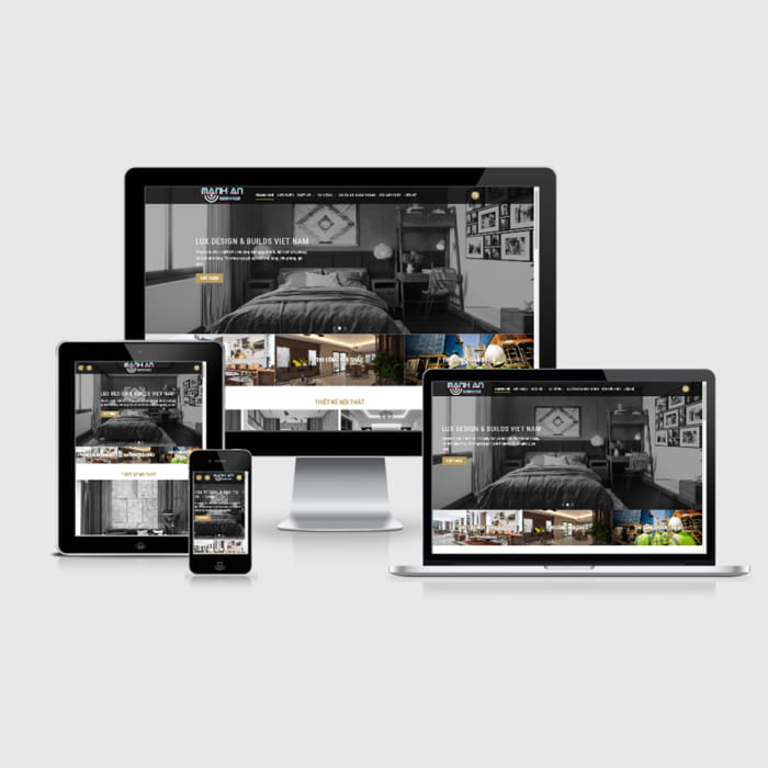 Mẫu website kiến trúc và nội thất chuyên nghiệp