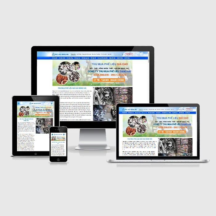 Thiết kế mẫu web thu mua phế liệu
