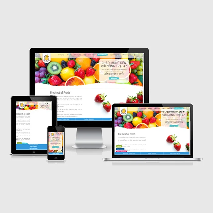 Thiết kế mẫu website bán nông sản sạch