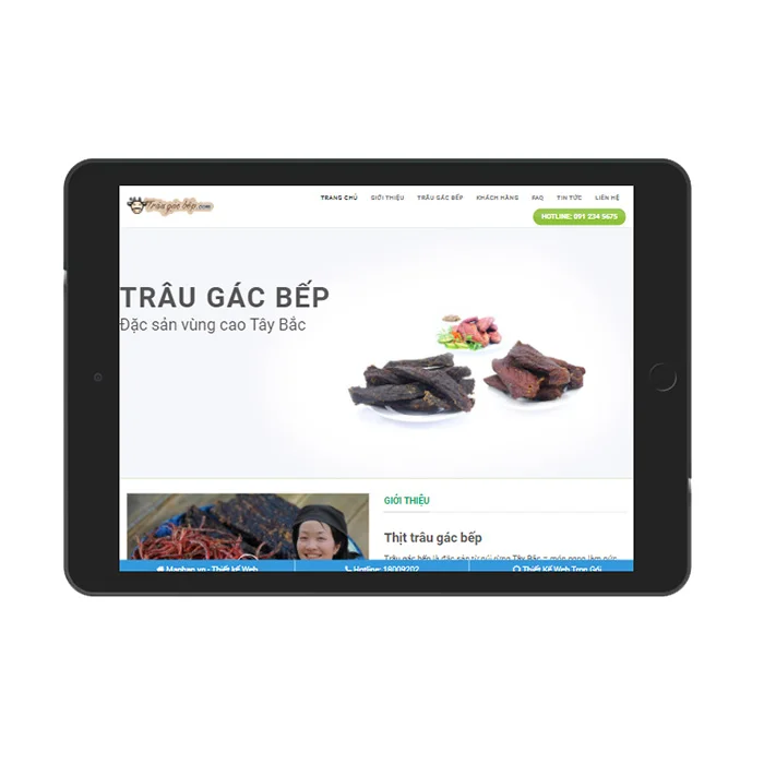 Thiết kế mẫu website bán thịt trâu