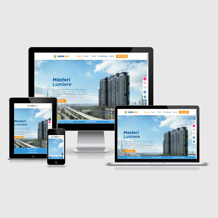 Thiết kế mẫu website giới thiệu bất động sản