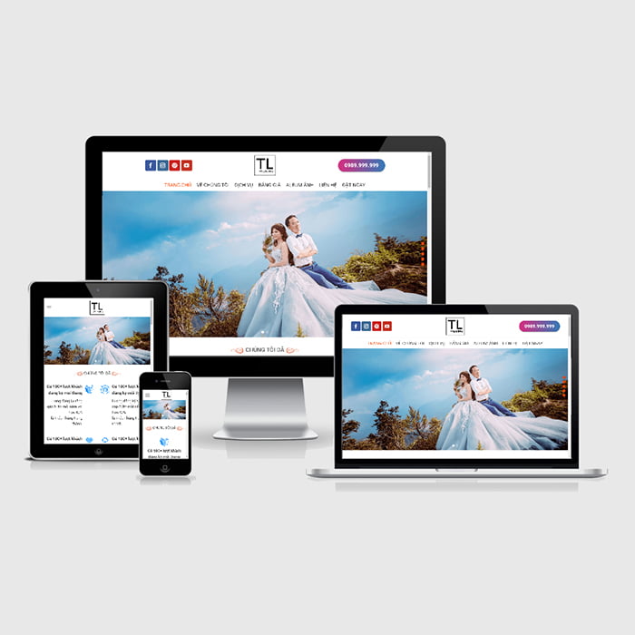 Thiết kế mẫu website Studio ảnh cưới