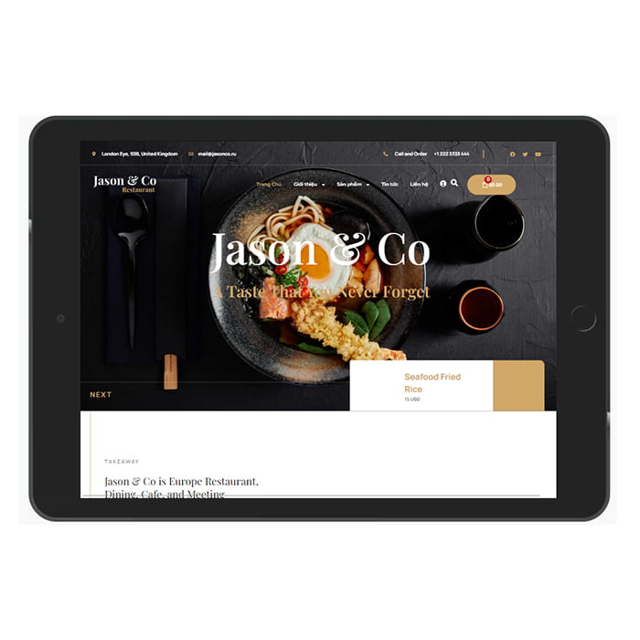 Thiết kế web kinh doanh nhà hàng