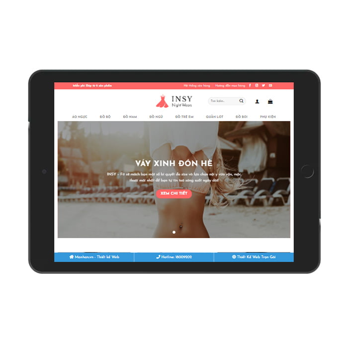 Thiết kế website bán bikini thời trang