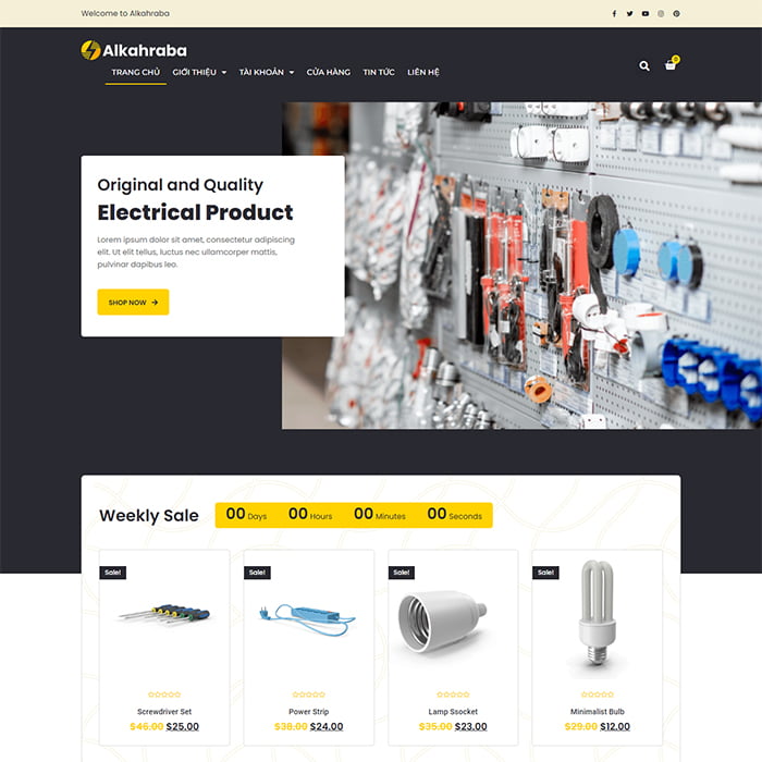 Thiết kế website bán thiết bị điện