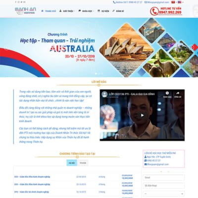 Thiết kế website đào tạo CEO