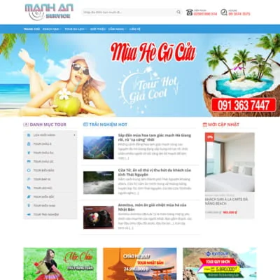 Thiết kế website đặt tour du lịch