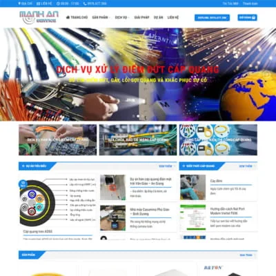 Thiết kế website dịch vụ cáp quang