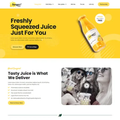 Thiết kế website dịch vụ đồ uống