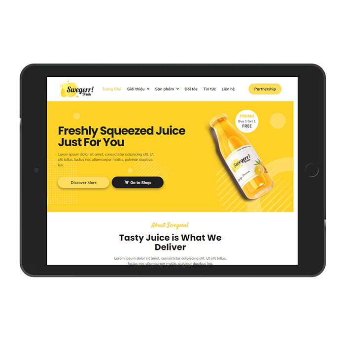 Thiết kế website dịch vụ đồ uống