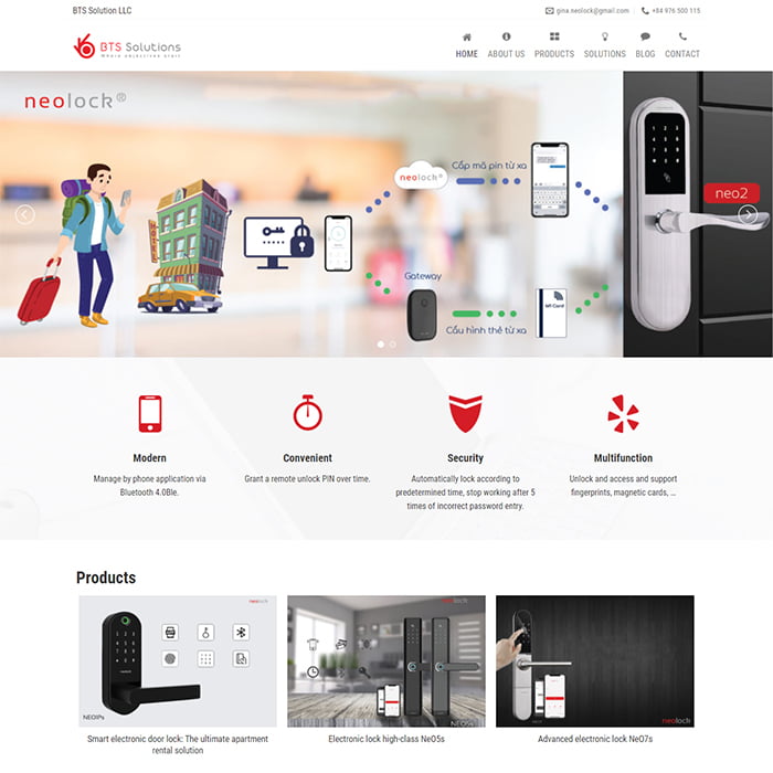 Thiết kế website dịch vụ khóa cửa thông minh