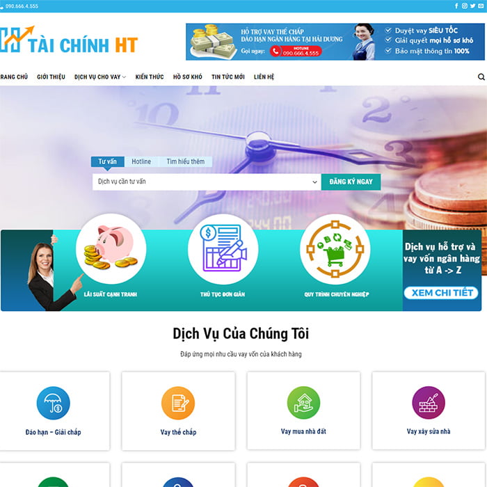 Thiết kế website dịch vụ ngân hàng uy tín