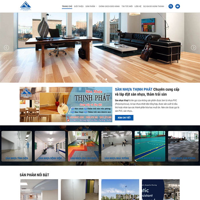 Thiết kế website dịch vụ sàn nhựa