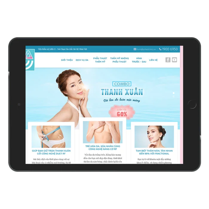 Thiết kế website dịch vụ Spa