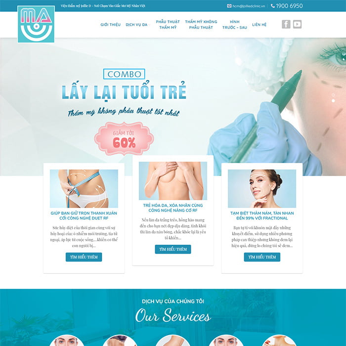 Thiết kế website dịch vụ Spa