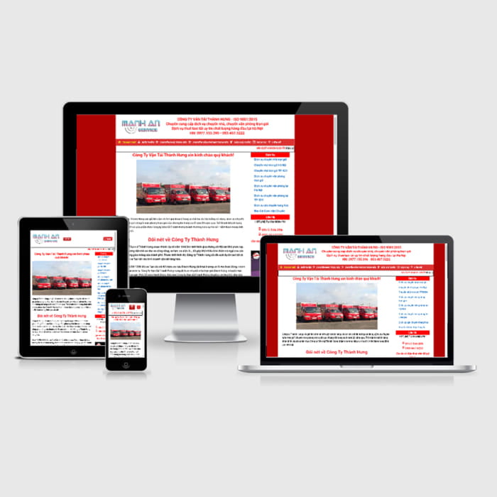 Thiết kế website dịch vụ taxi tải