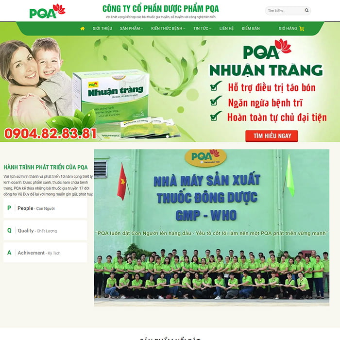 Thiết kế website kinh doanh dược phẩm