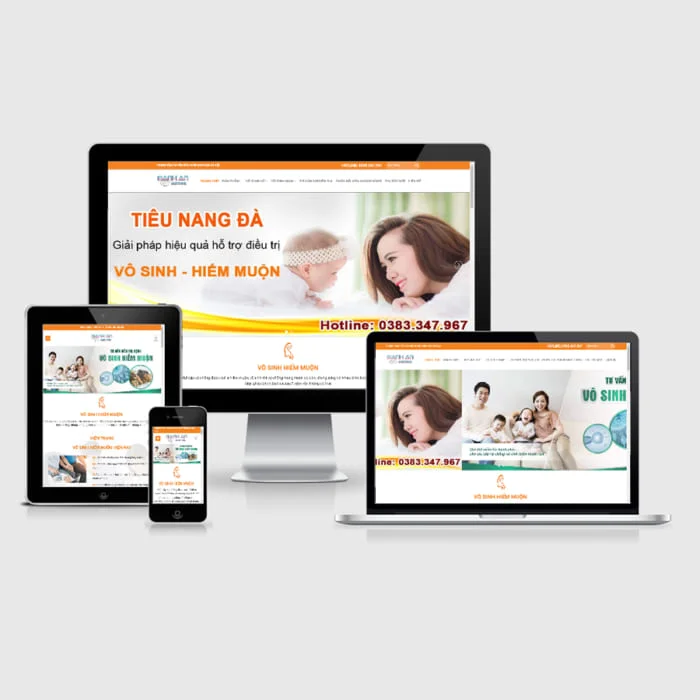 Thiết kế website phòng khám chữa bệnh vô sinh