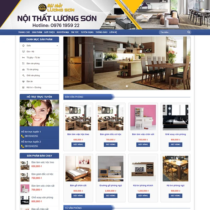 Thiết kế website sản phẩm nội thất chuyên nghiệp