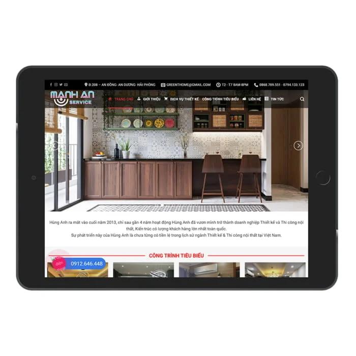 Thiết kế website thiết kế nội thất đẹp