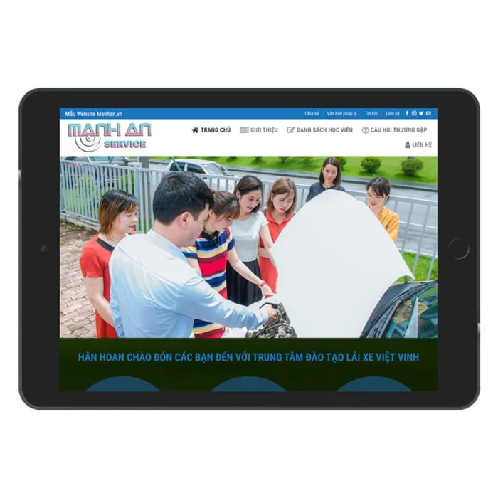 Website giới thiệu trung tâm đào tạo lái xe