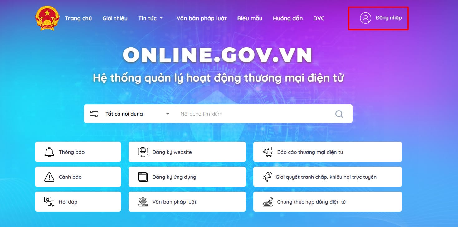 Hướng dẫn đăng kí website bán hàng với bộ công thương
