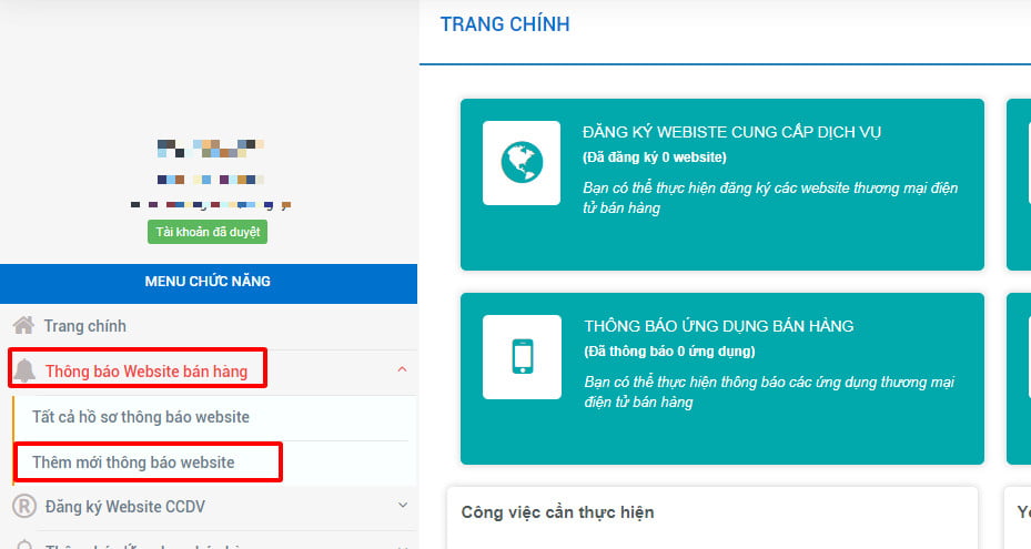 Hướng dẫn đăng kí website bán hàng với bộ công thương