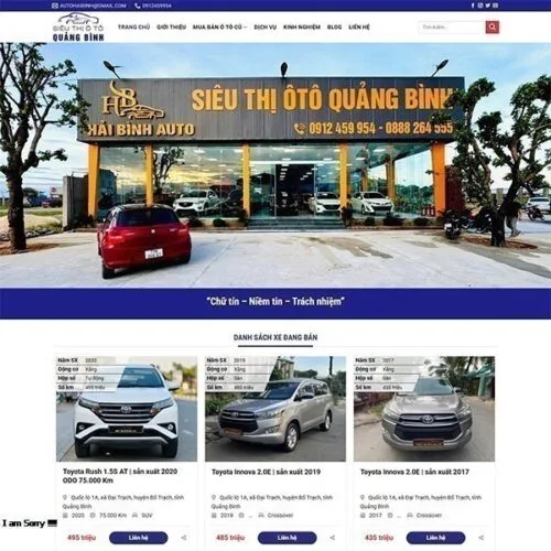 Thiết Kế Website Siêu Thị Ô Tô MA-698