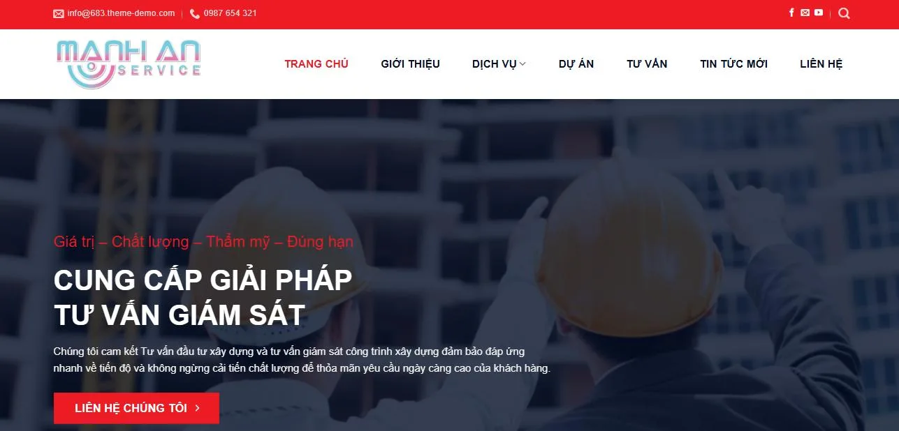 Thiết Kế Website Xây Dựng MA-683