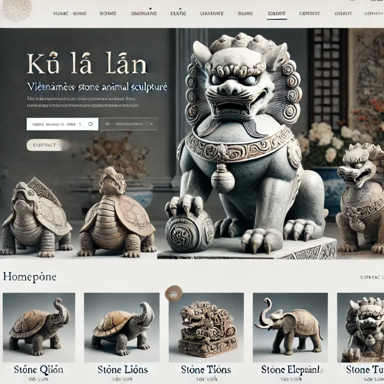 Thiết Kế Website Con Vật Đá – Tôn Vinh Nghệ Thuật Điêu Khắc Truyền Thống Trên Nền Tảng Số