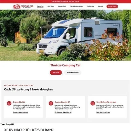 Thiết Kế Website Dịch Vụ Cho Thuê Xe MA-899