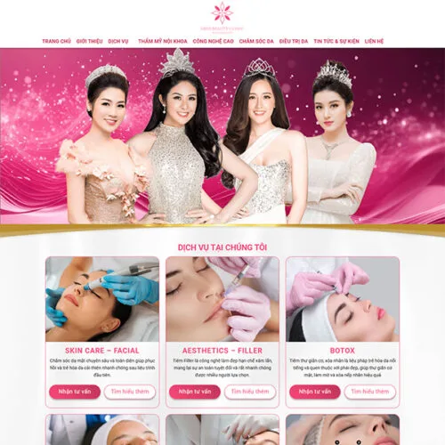 Thiết Kế Website Dịch Vụ Spa Thẩm Mỹ MA-695