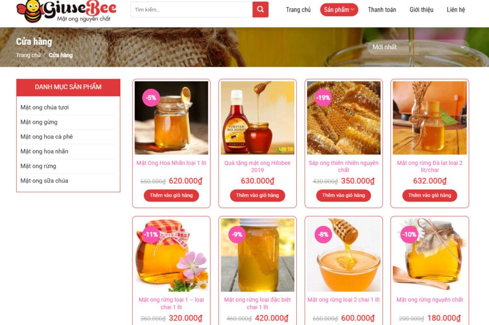 Thiết kế website Mật ong rừng: Tạo dựng giá trị bền vững cho sản phẩm thiên nhiên