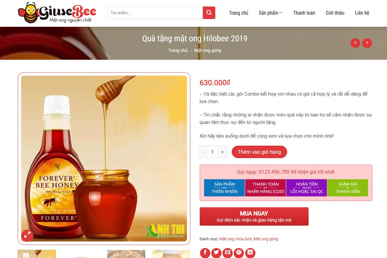 Thiết kế Website Mật ong Sữa Chúa - Mở Rộng Thị Trường và Xây Dựng Thương Hiệu Bền Vững